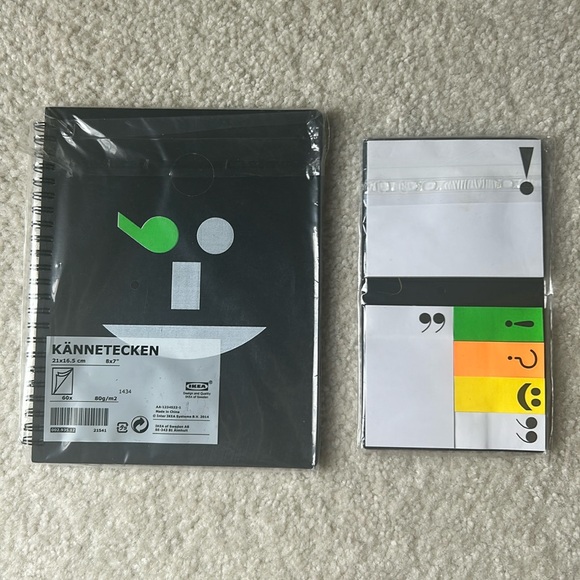 IKEA Other - IKEA Spiral Notebook & Sticky Notes
